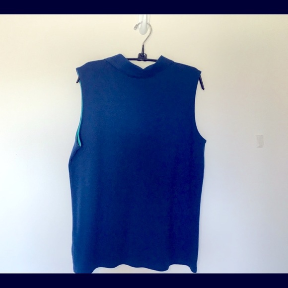 Rafaella navy w/green trim collared golf shirt, NWT/Never worn/sz XL - Picture 2 of 7